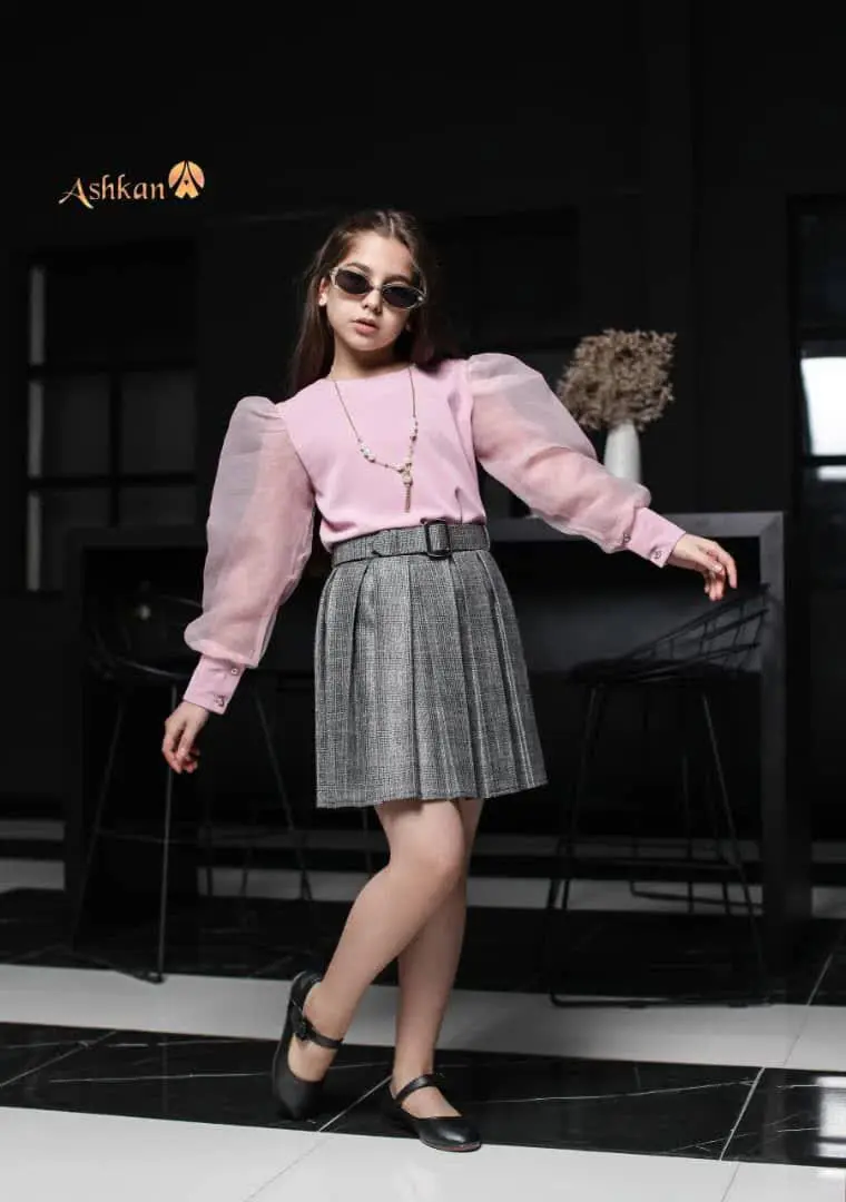 👗شومیز دخترانه آستین بیده 
