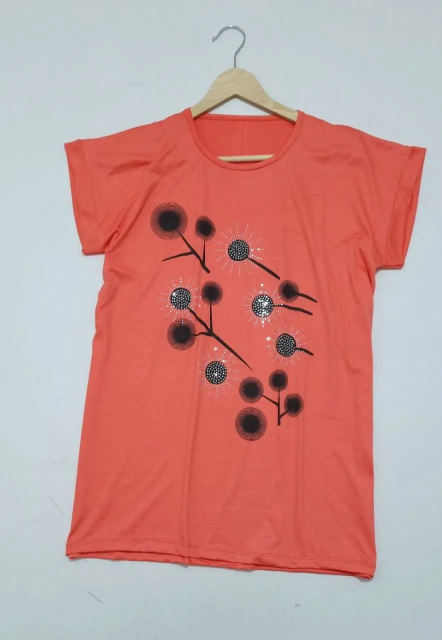 💥 #تیشرت زنانه چاپ و نگیندار
