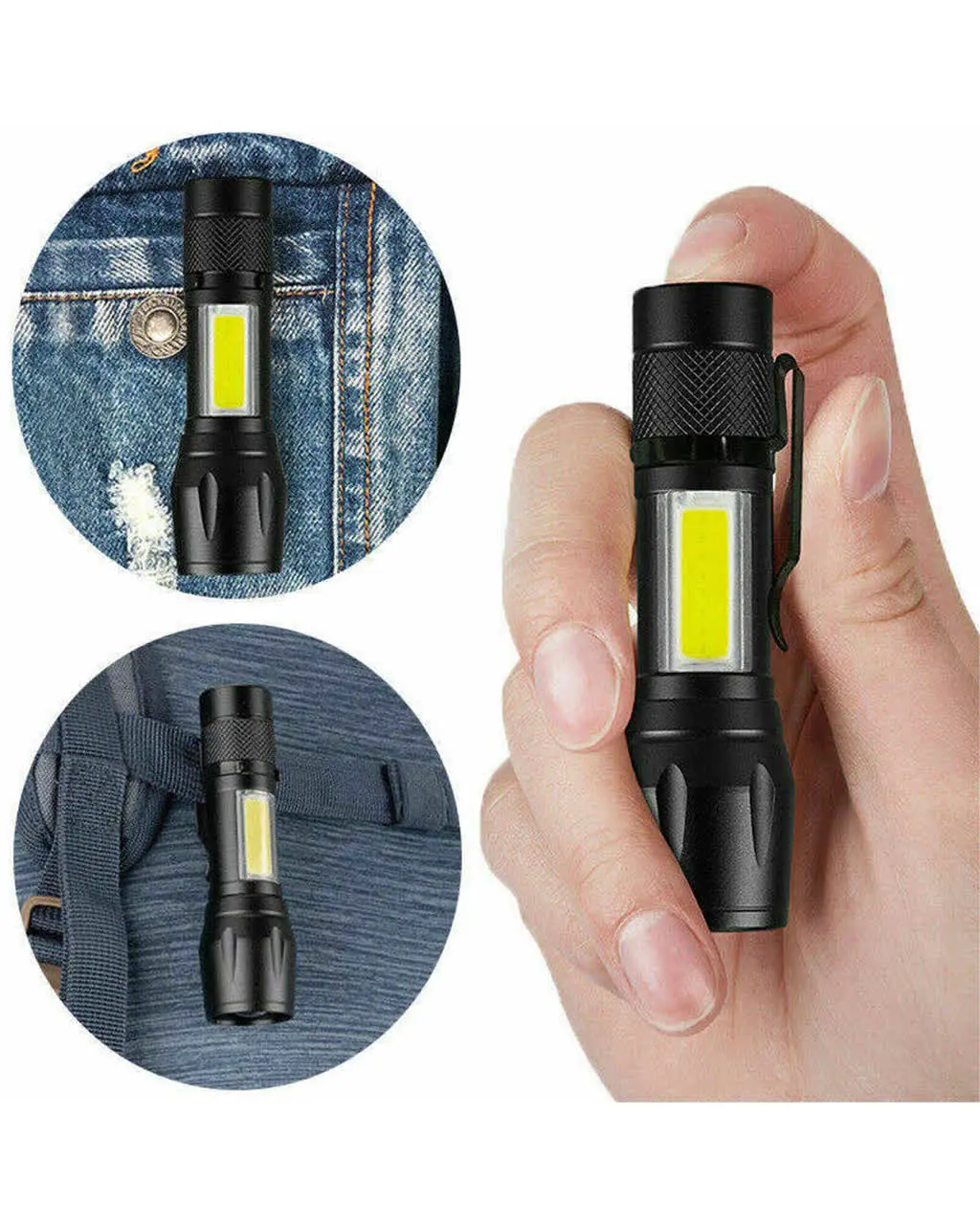 🔦چراغ قوه مینی شارژی پلیسی کد ۶۳۴۷
