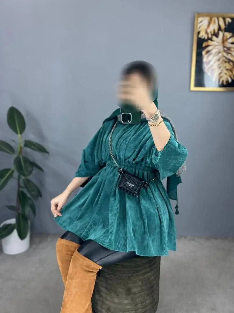 👚نام: #مانتو عروسکی مخمل کبریتی آوا😍
