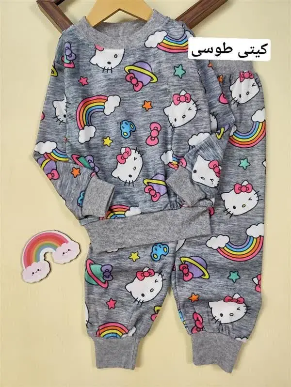 بلوز شلوار مخملی کارتونی fall 
