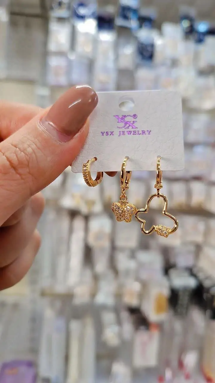 🔴 گوشواره پک سه تایی 
