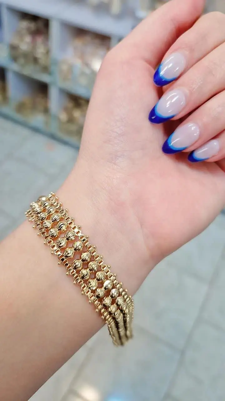 دستبند زنانه دخترانه طرح طلا