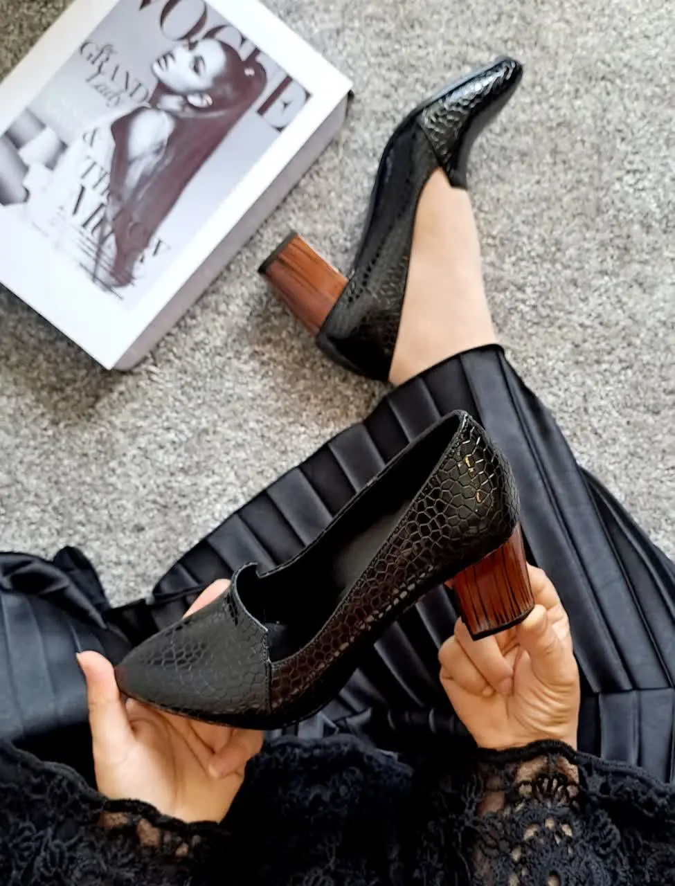 پاشنه ۶ سانت چوبی👉