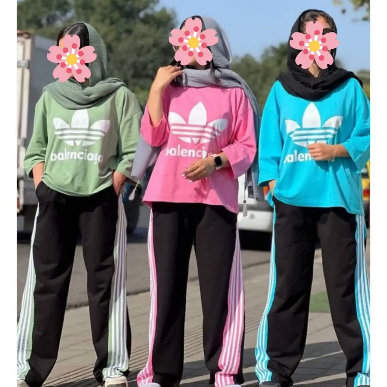 ❤️نام: تیشرت و شلوار adidas balenciaga
