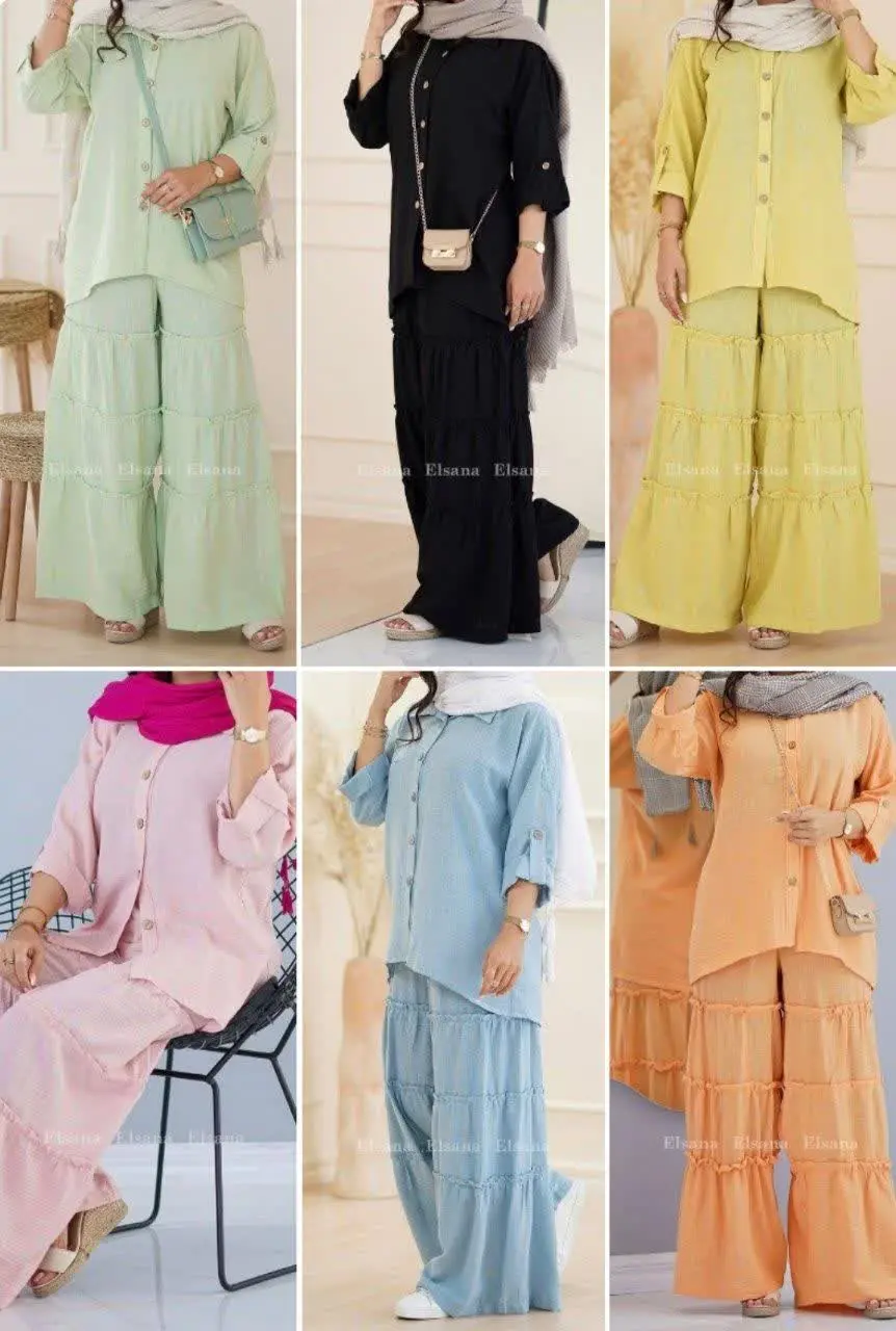 🔺مانتو و شلوار مدل رزیتا 
