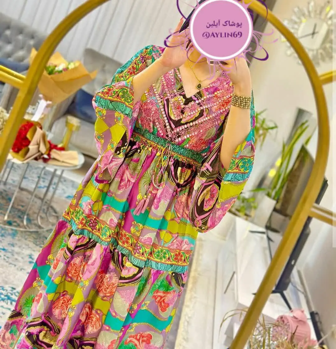 پیراهن ساتن سیلیک هندی
