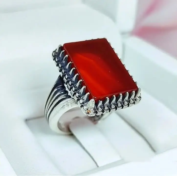💎انگشتر عقیق سرخ درجه ۱