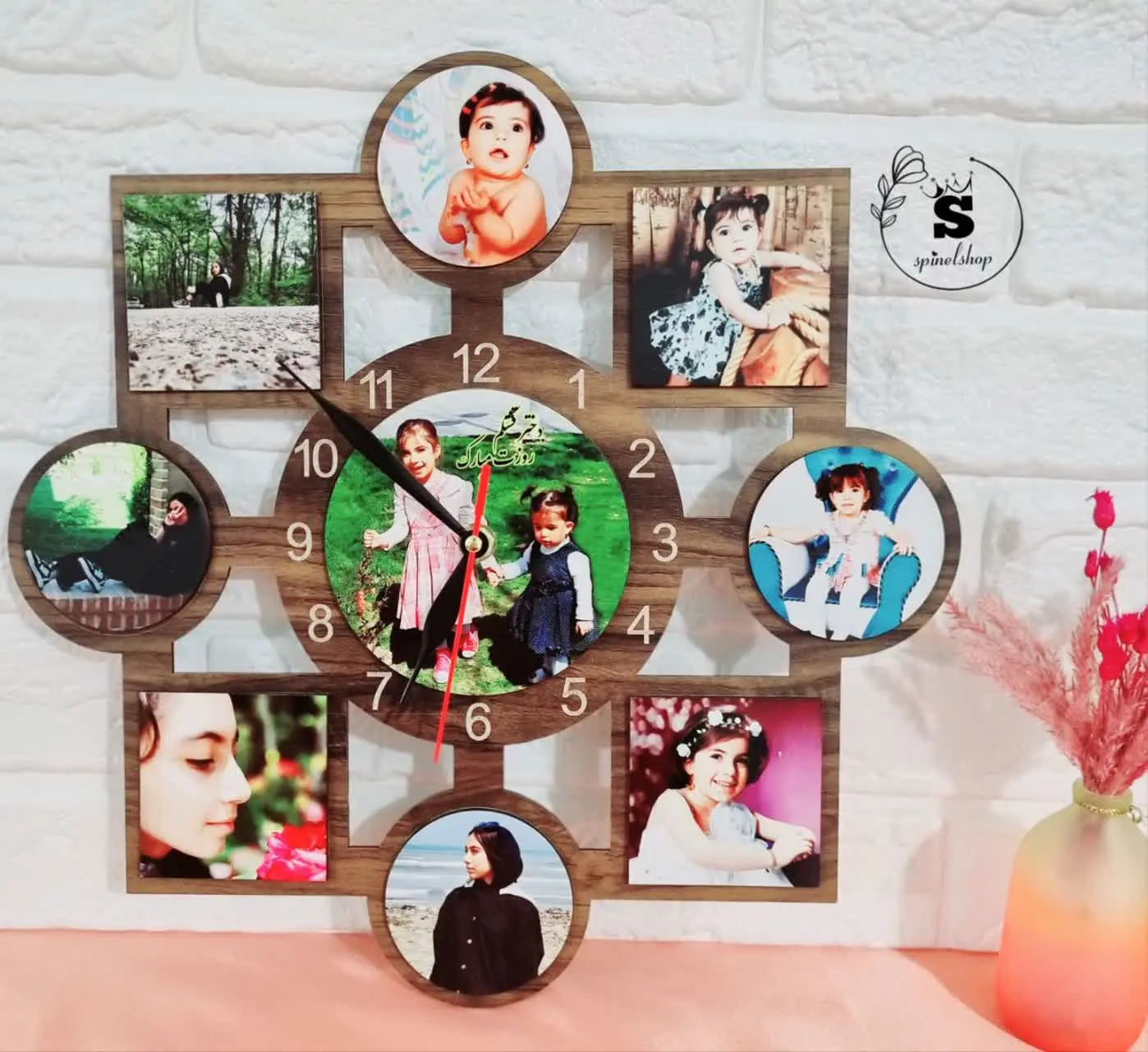 #ساعت_دیواری ۹ تکه 
