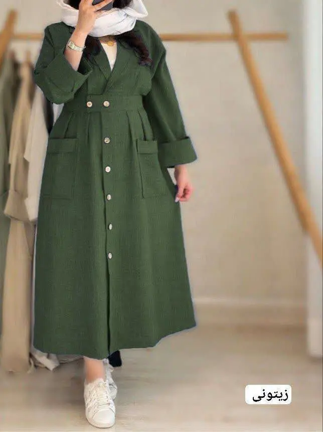 👚 نام: مانتو دکمه دار غنچه ✅
