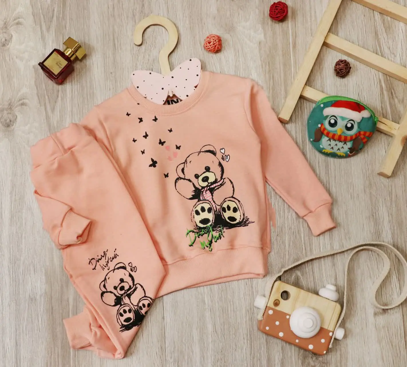 👕بلوز شلوار تدی پاپیون
