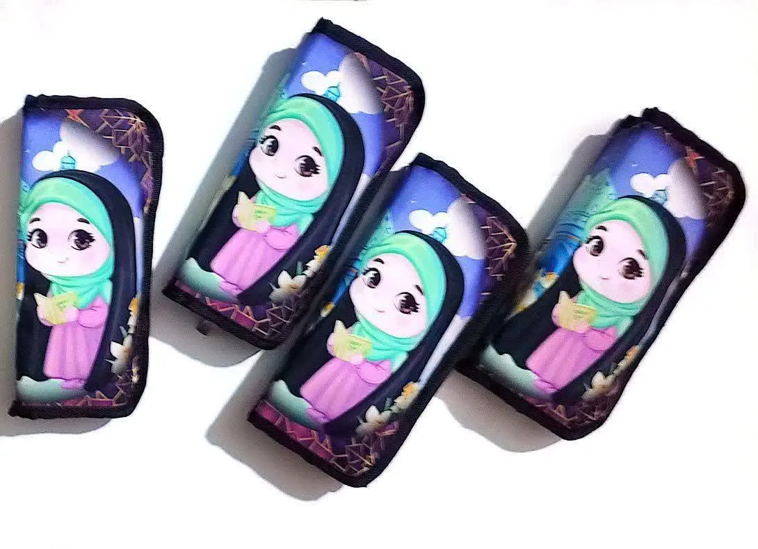 جامدادی سه زیپ چسب دار فانتزی دخترانه طرح حجاب
