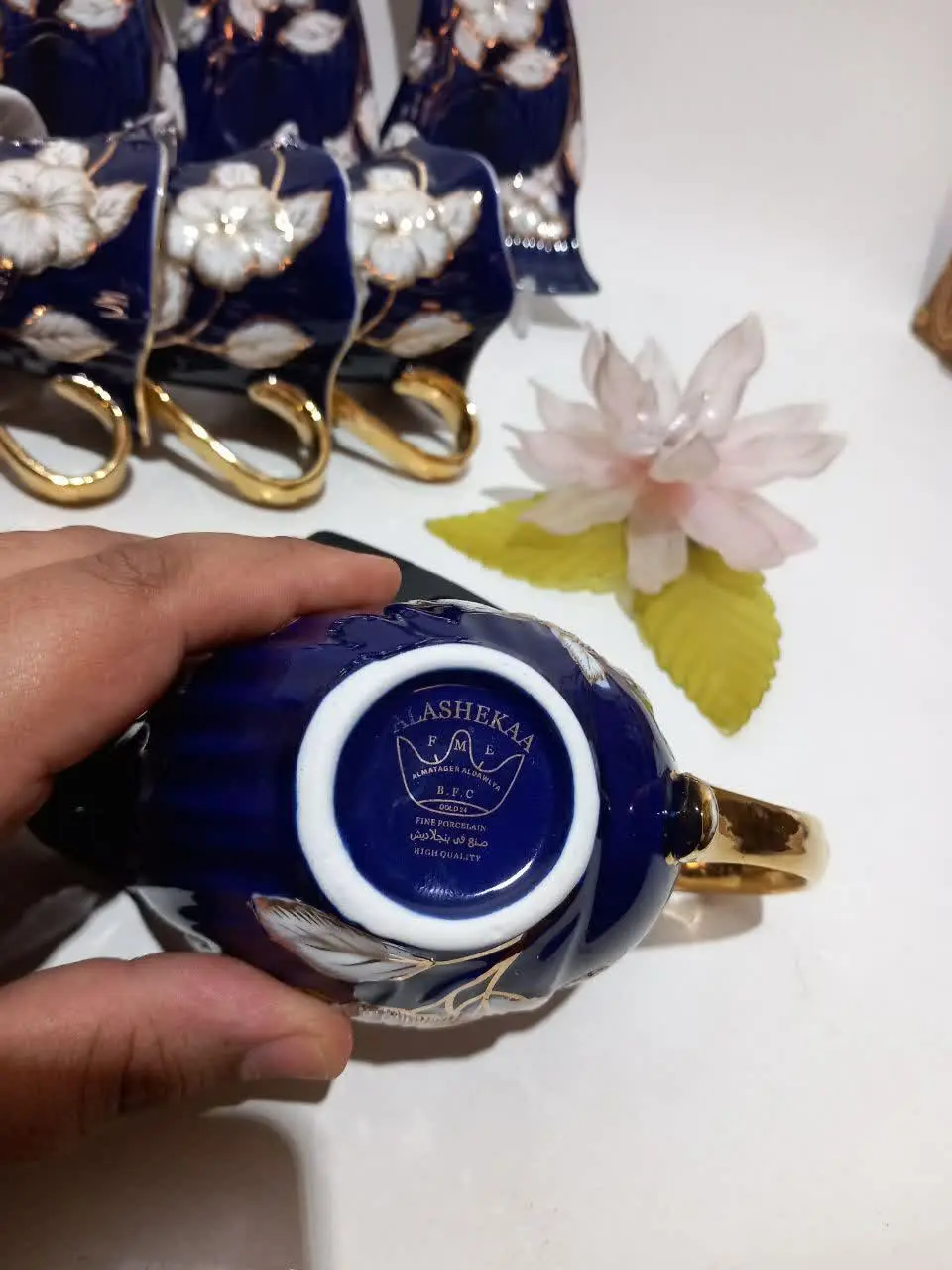 ست چای خوری سرمه‌ای خاااص قدیمی
