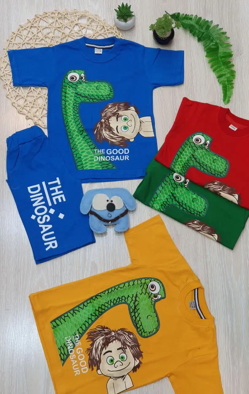👕تیشرت شلوارک پسر و دایناسور
