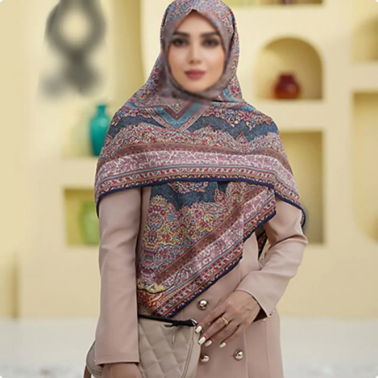 🔵لاکچرترین روسری مجلسی کمیاب با 
