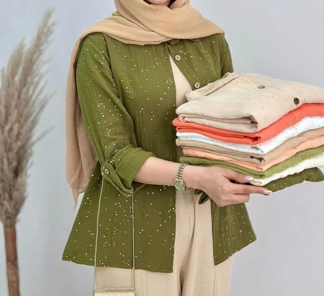 نام: مانتو دبل فیس نگینی
