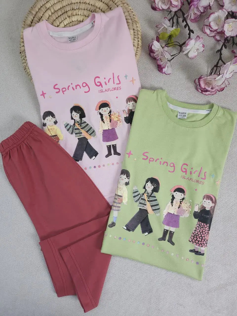 تیشرت شلوارک Spring girls
