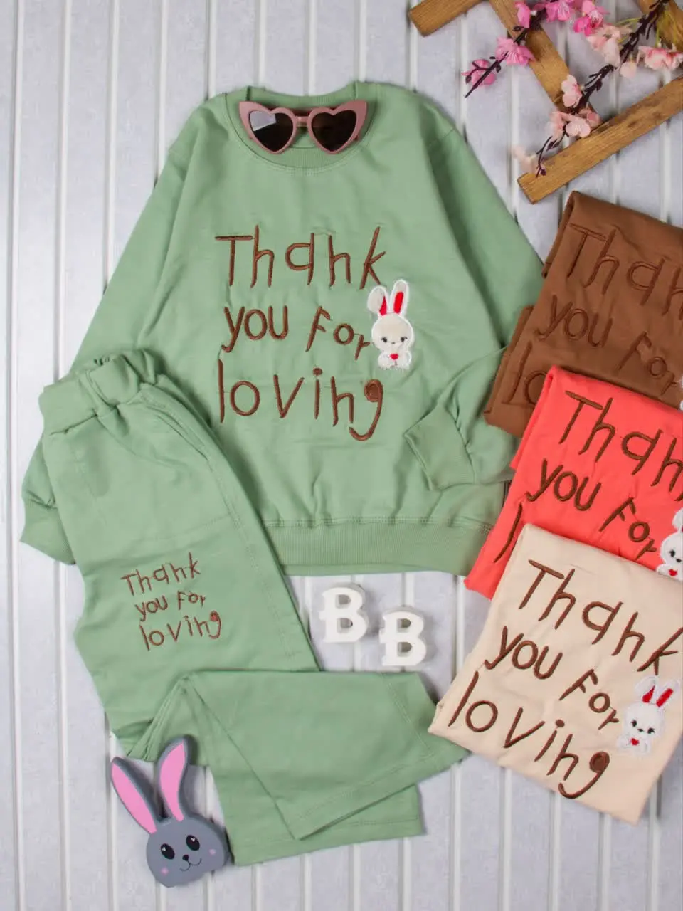 💢بلوز شلوار بگ گلدوزی خرگوش💢