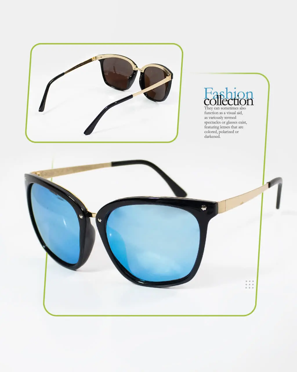 🔸 عینک آفتابی اسپرت شیشه رنگی مدل ۱۶۳۶
