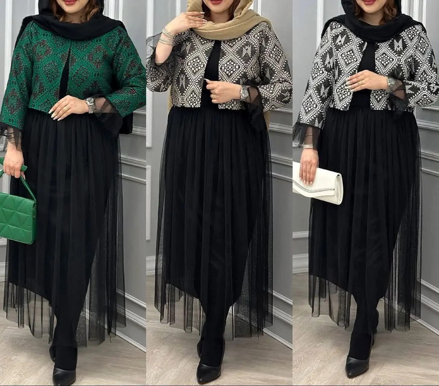 ❣جنس: کت تافته سوزن دوزی دا...