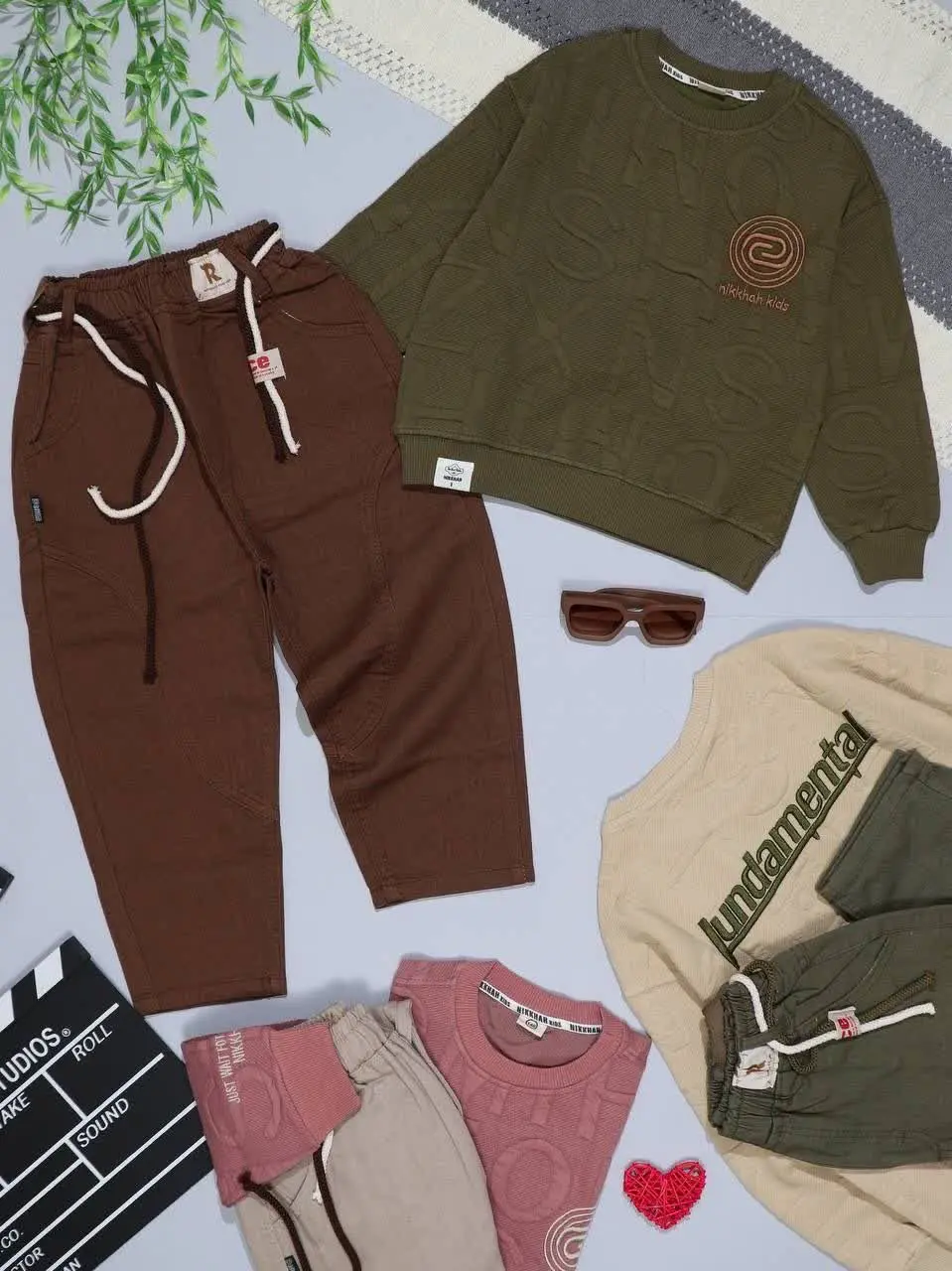 👫بلوز و شلوار ژاکارد کتان ح...