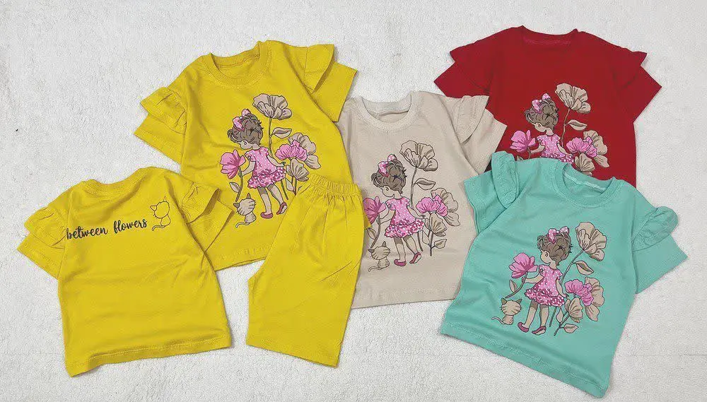 ست تیشرت شلوارک آستین پر☺️
