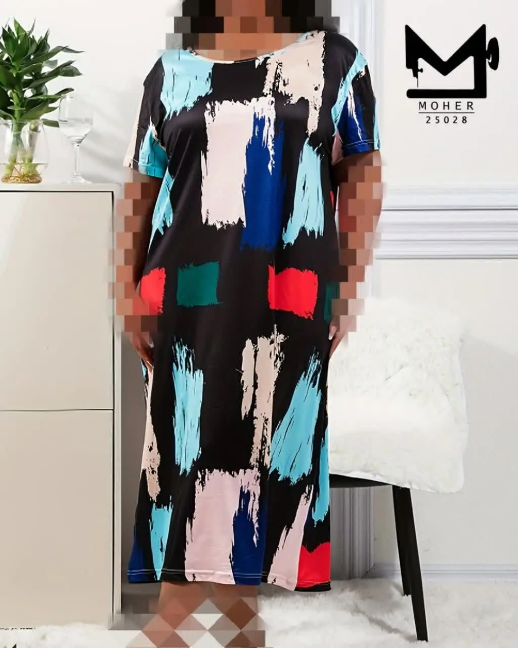 🔸 پیراهن راحتی طرح رنگ
