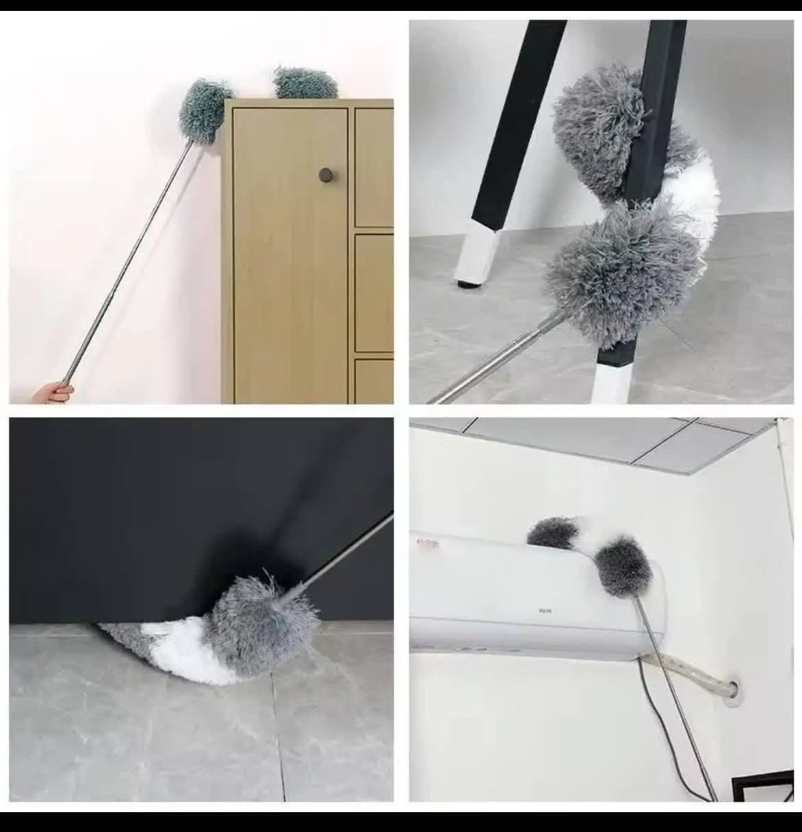 گردگیر دسته تلسکوپی جمع شو
