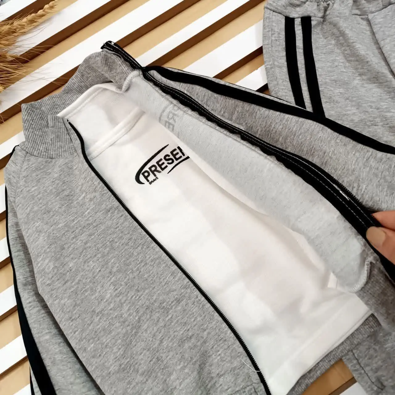 جنس: سویشرت و شلوار ملانژ د...