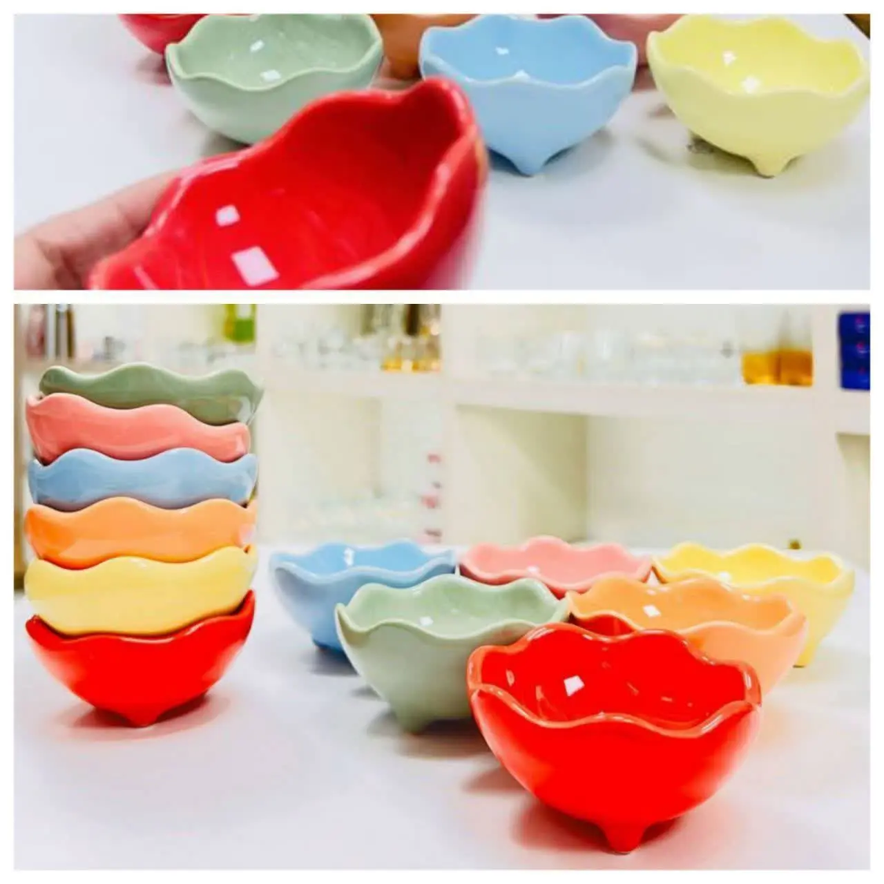 پیاله سه پایه رنگی سرامیکی شارز شد 😍😍
