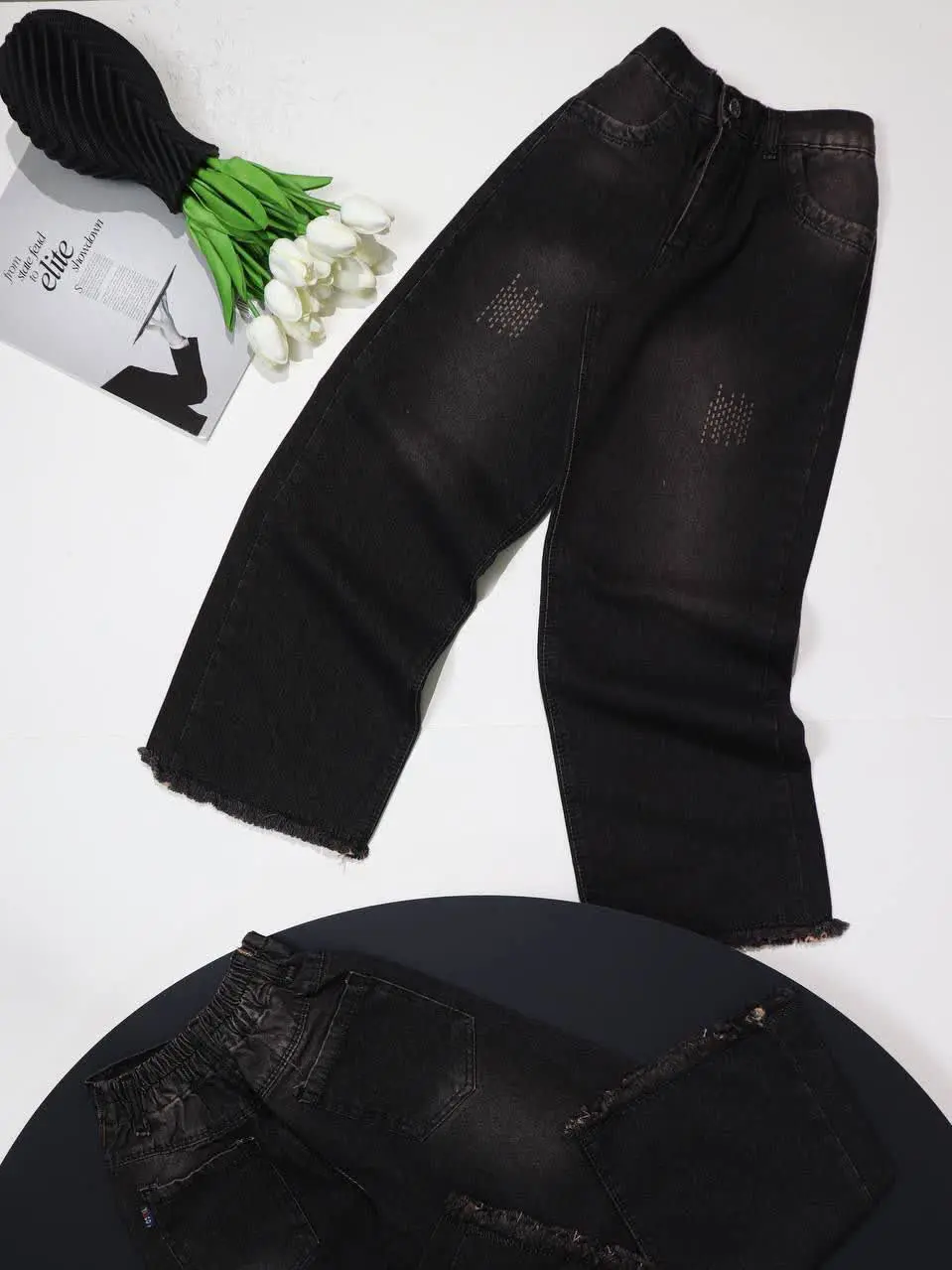 👕 شلوار جین بگ زغالی اسپرت 🌱