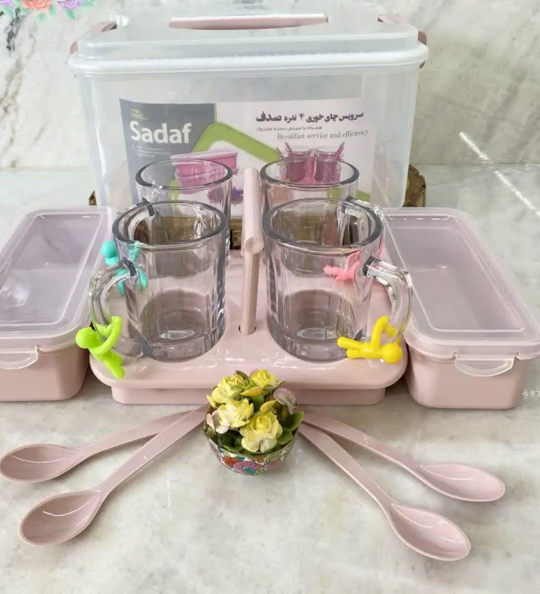 ⚜️سرویس چایی خوری ۴نفره صدف

