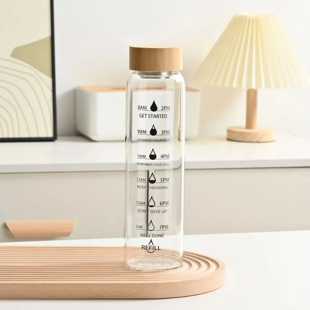 بطری پیرکس درب بامبو مخصوص...