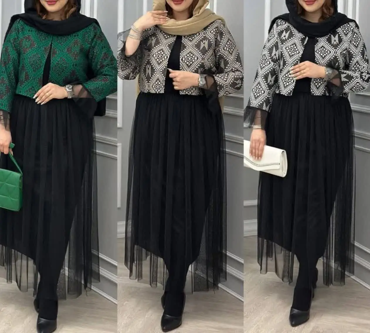 ❣جنس: کت تافته سوزن دوزی دا...