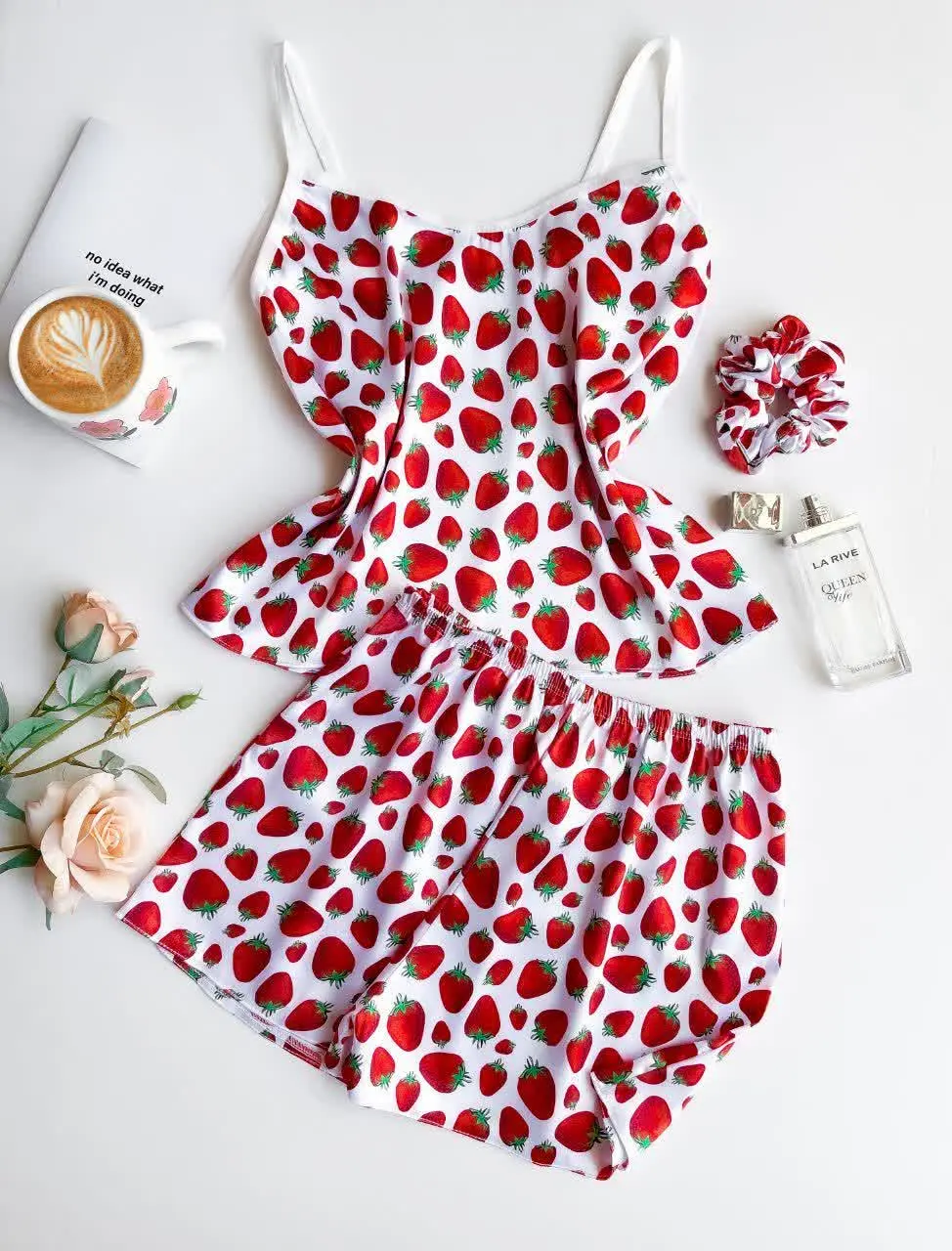 💞 ست لباس خواب ساتن بیگ سایز😍