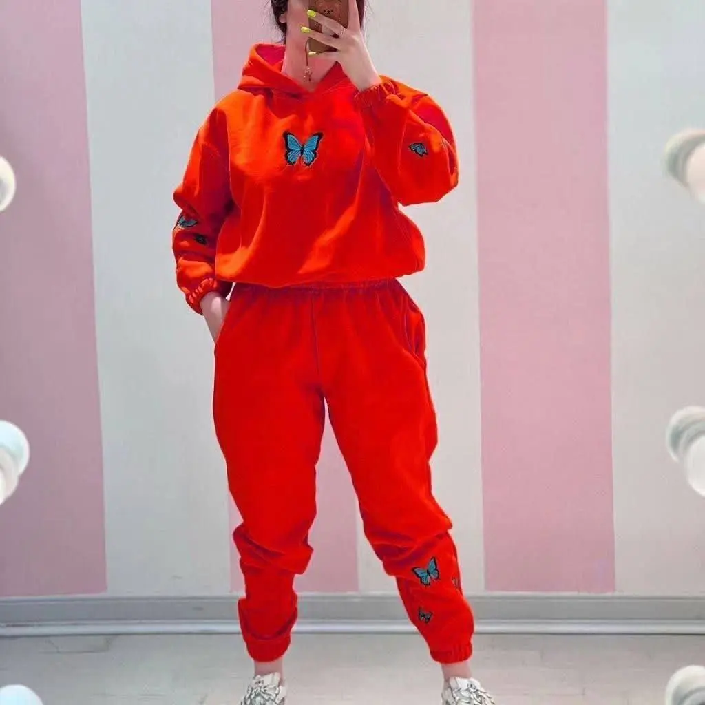 ⚜هودی کراپ شلوار پروانه