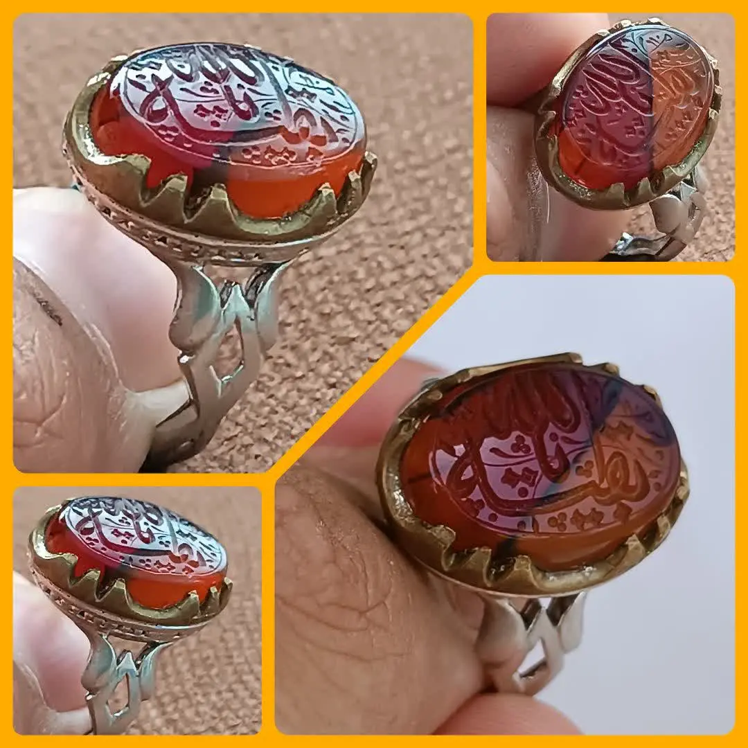 #انگشتر_عقیق_دورنگ_یمنی
