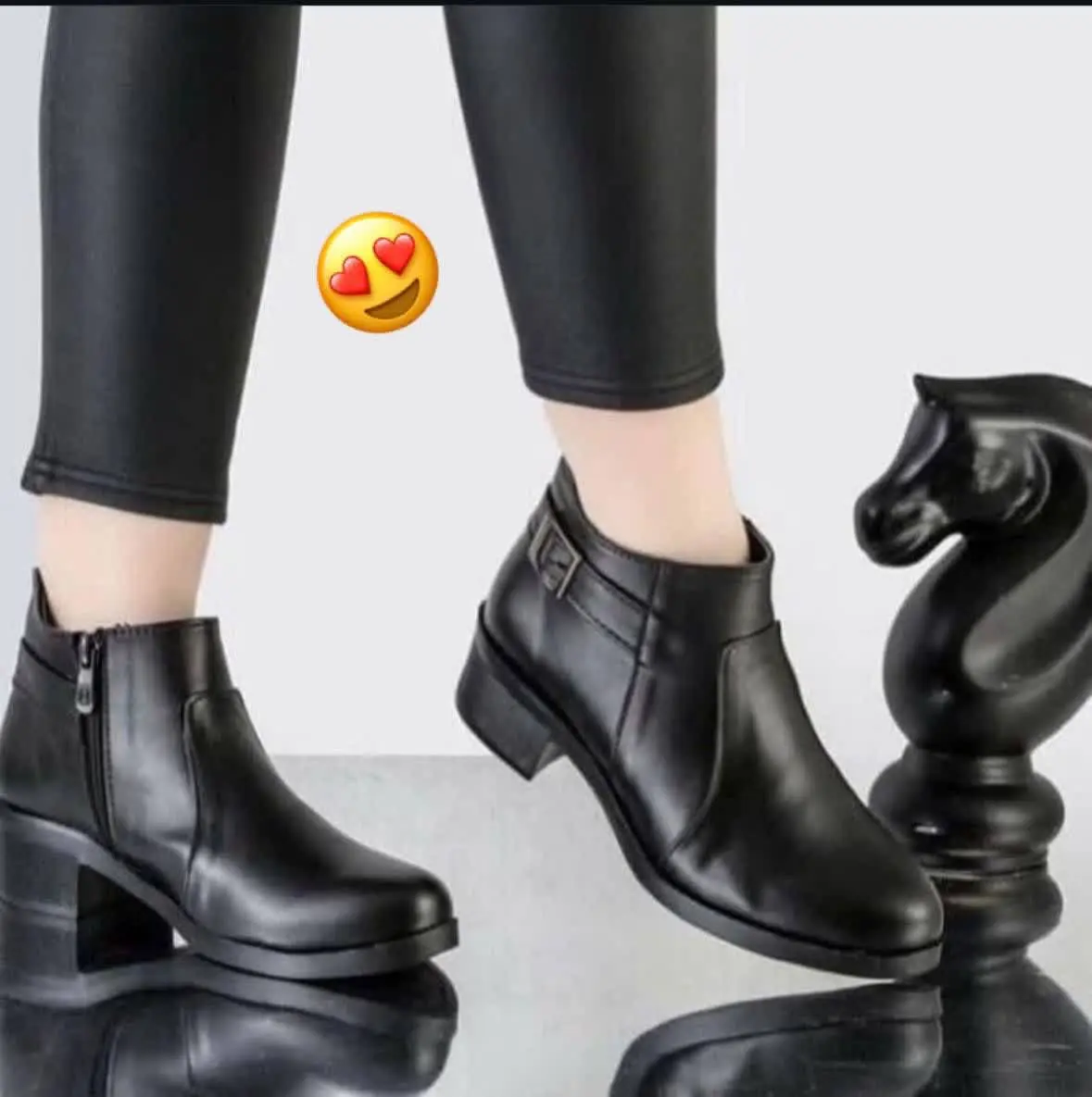 ‌کفش نیم بوت بغل کمربندی
