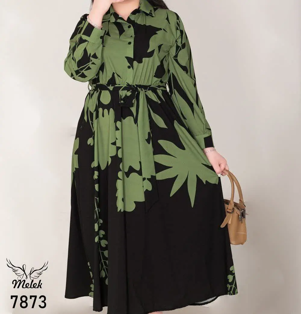 پیراهن مانتویی مجلسی یقه دک...