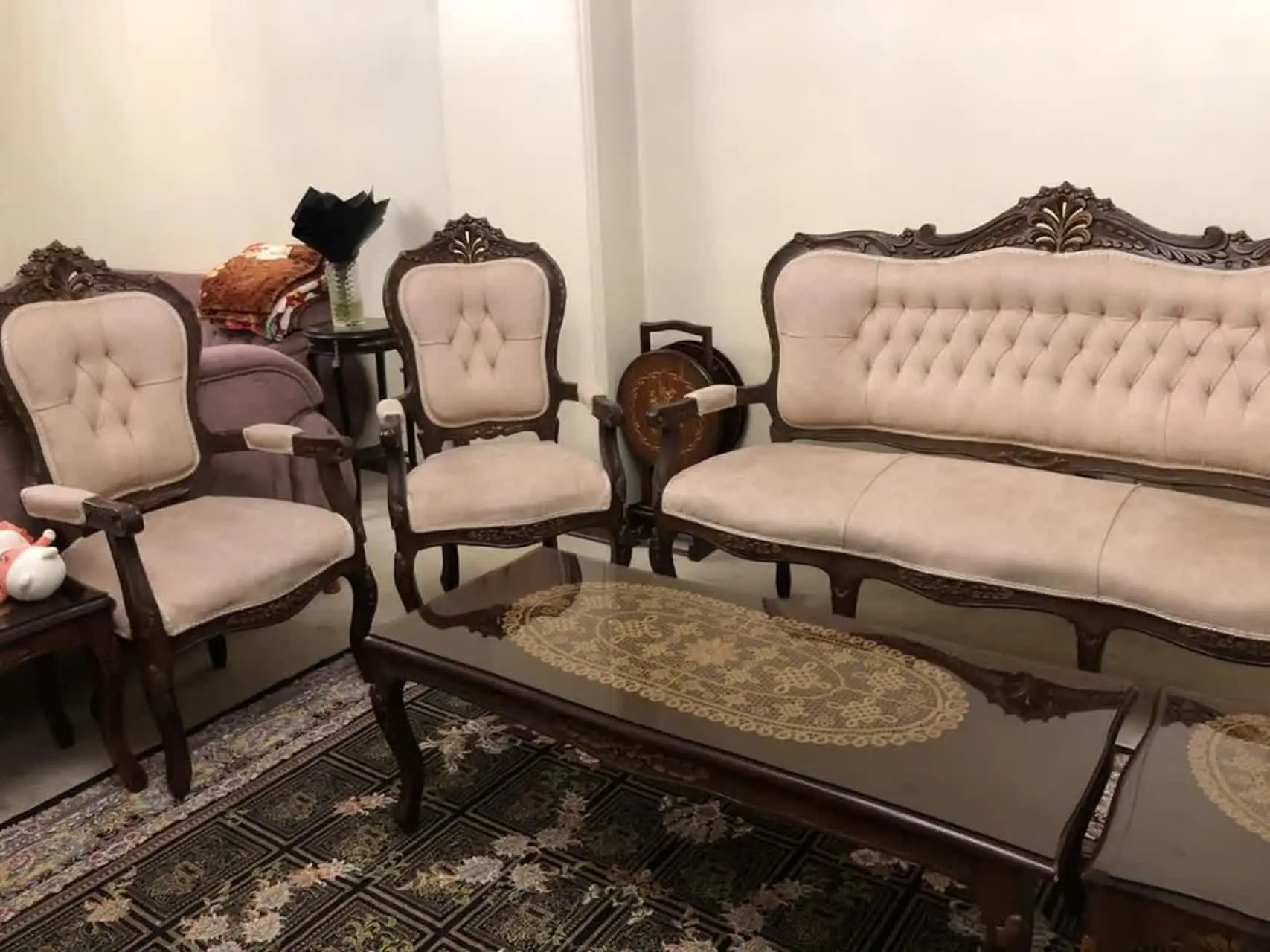 مبل تمام استیل ۹ نفره کار دست
