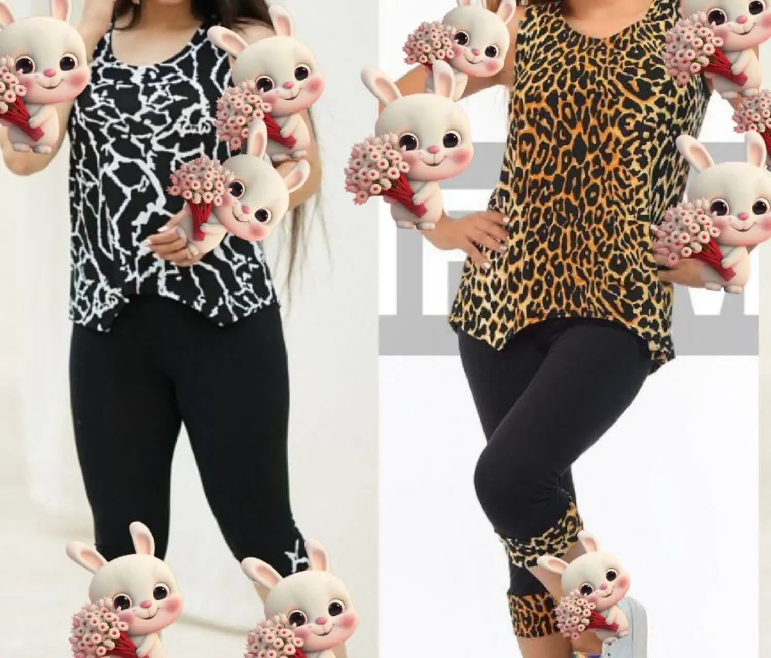 👚نام: تونیک شلوارک طرحدار
