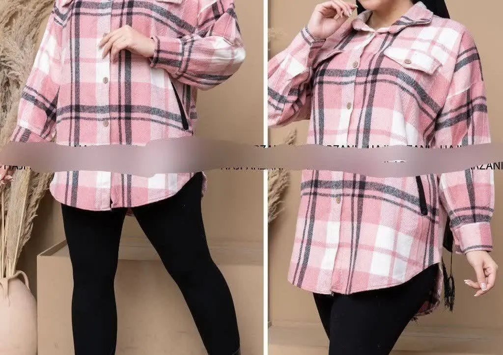 مانتو فوتر چهار خونه جیب کراس