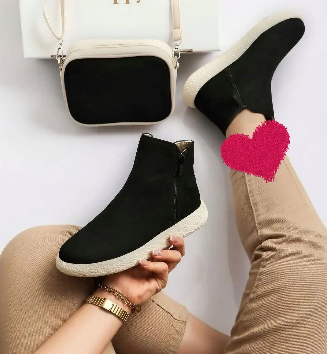 بوت دو زیپ جدید 
