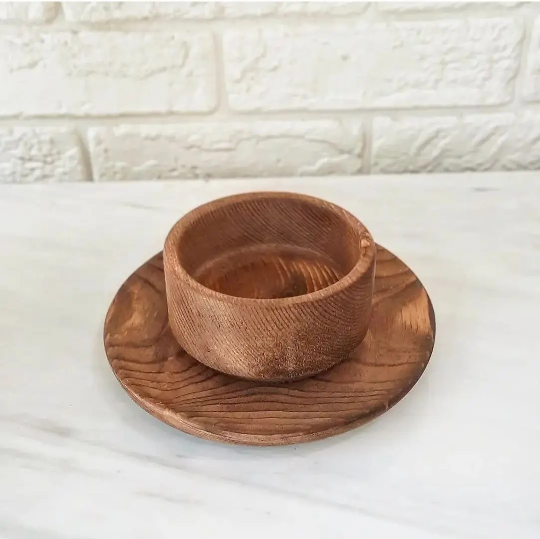 👈کاسه بشقاب چوب 
