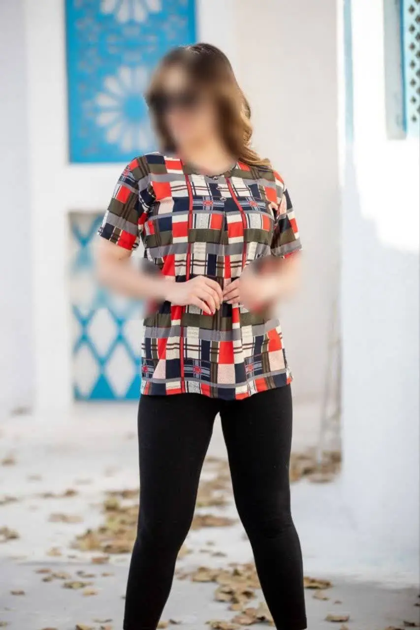 🌸 تیشرت پیله‌ای دکمه دار
