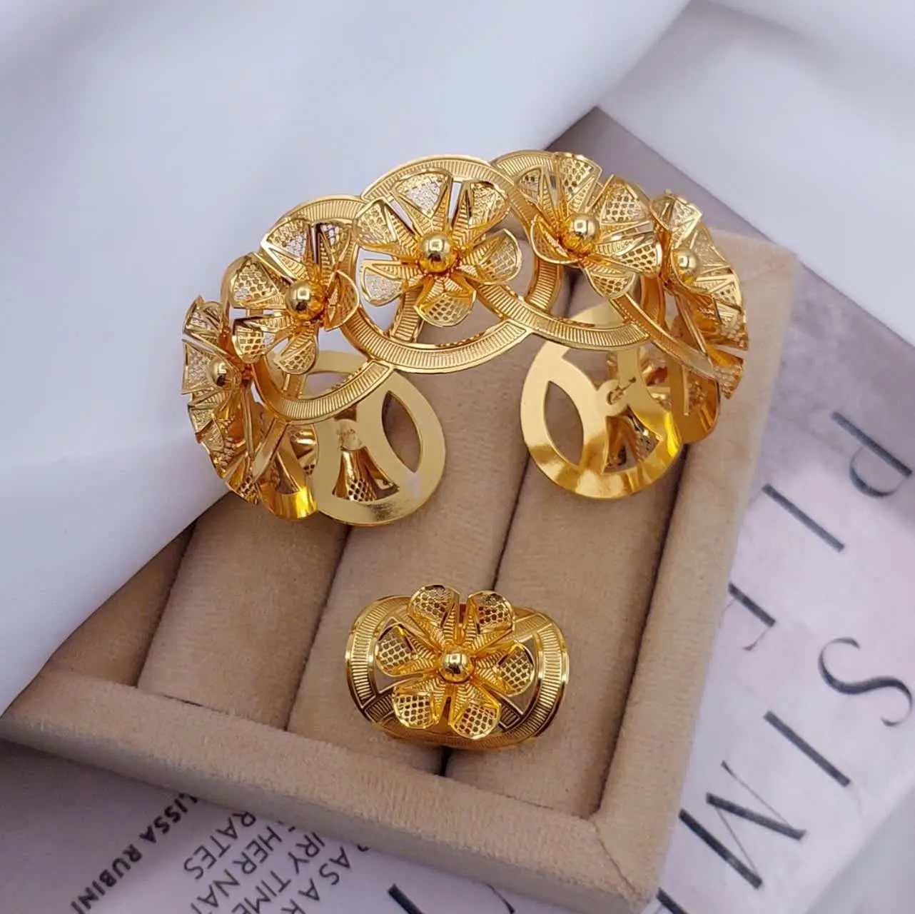 ست  دستبند انگشتر بحرینی جدید😍