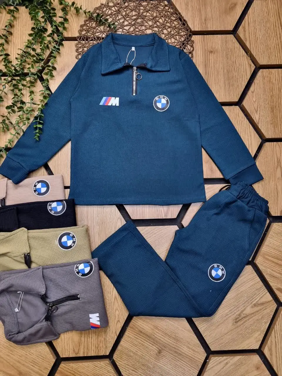 🌹بلوزشلوار میله ای پسرانه👦