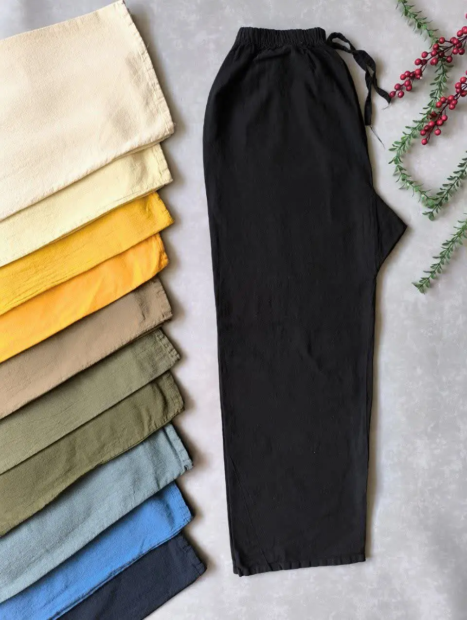 ✅شلوار پرطرفدار بگ الیاف طبیعی 
