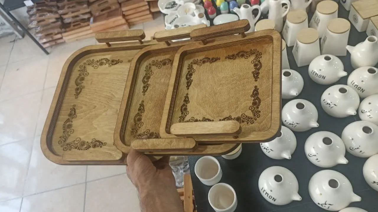 سینی سه تیکه ترمه❤️
