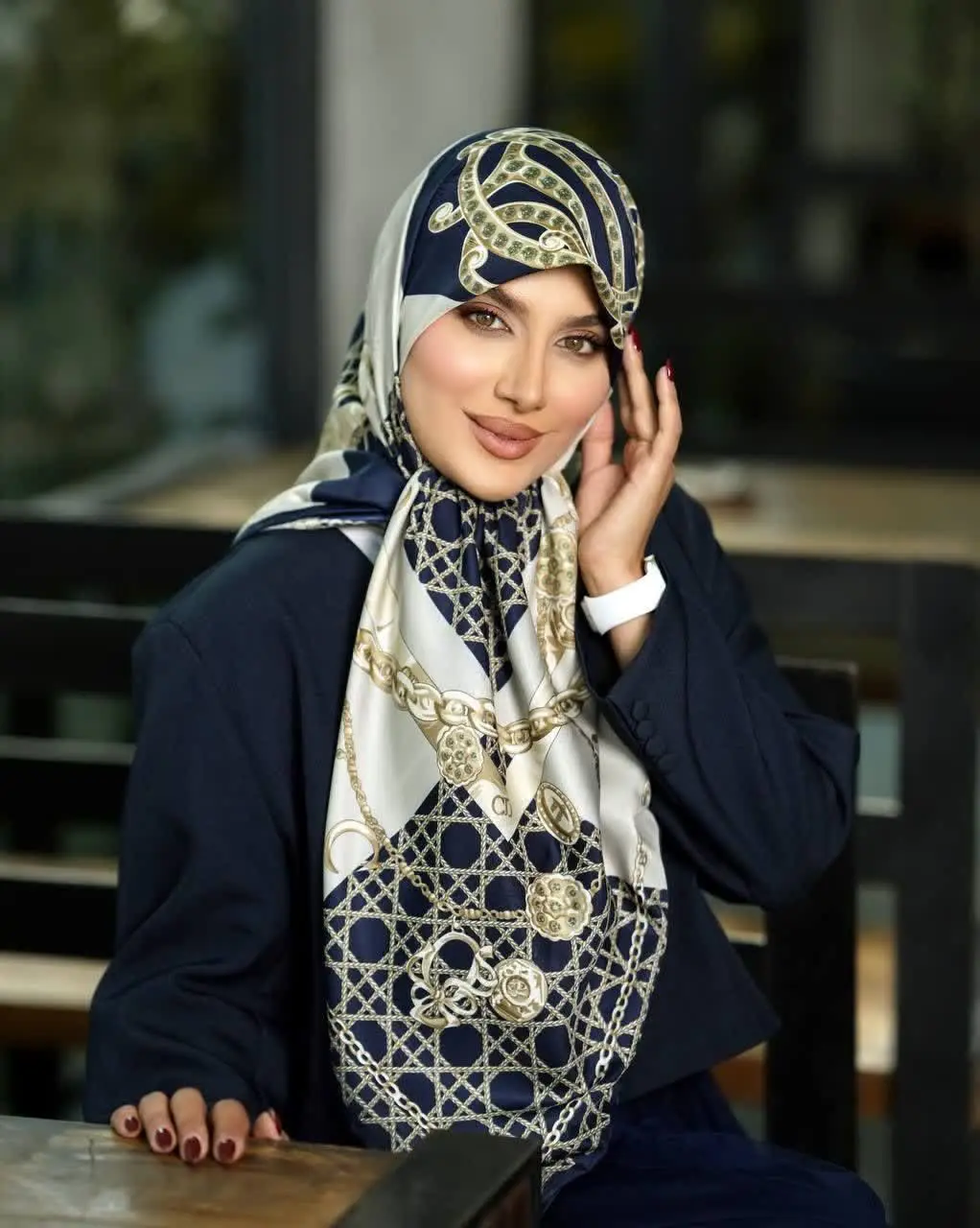 ▫️روسری ابریشم ژاکارد